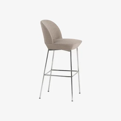 Nordic Nest Muuto Oslo barstool chromed legs Ocean 32