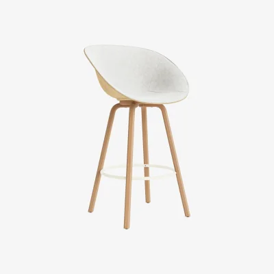 Nordic Nest Normann Copenhagen Mat Bar Armchair armchair front-upholstered 75 cm Hallingdal 110-hemp-beech-cream steel