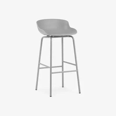 Nordic Nest Normann Copenhagen Hyg barstool metal legs 75 cm Grey