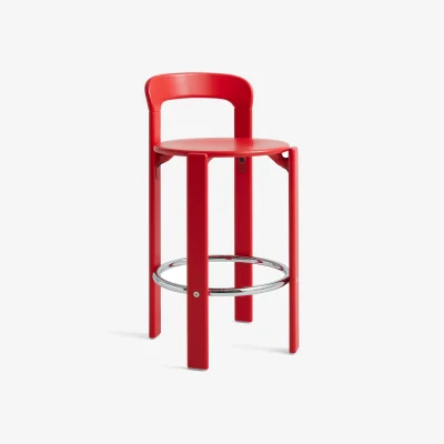 Nordic Nest HAY Rey bar stool low 65 cm Scarlet red
