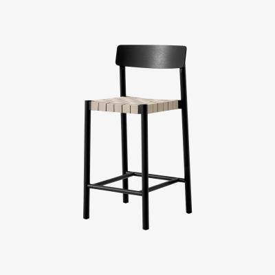 Nordic Nest &Tradition Betty TK12 Counter Chair 65 cm Natural linen-black lacquered ash