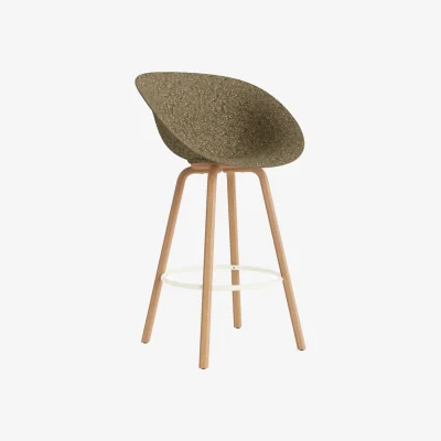 Nordic Nest Normann Copenhagen Mat Bar Armchair armchair 75 cm Seaweed-beech-cream steel