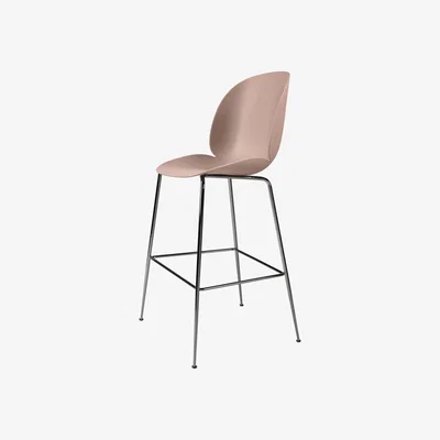 Nordic Nest Gubi Beetle Barstool high Sweet pink black chrome steel legs