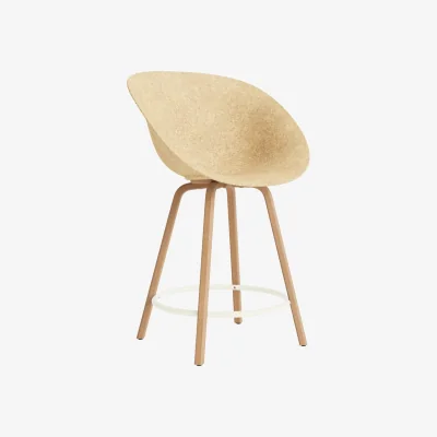 Nordic Nest Normann Copenhagen Mat bar chair 65 cm Hemp-beech-cream steel