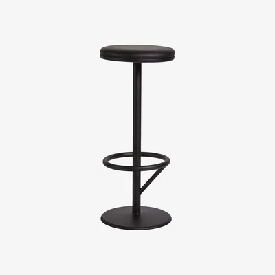 Nordic Nest SMD Design Orbit barstool high Black matte black leather
