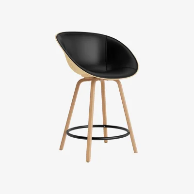 Nordic Nest Normann Copenhagen Mat Bar Armchair front-upholstered 65 cm Ultra 41599-hemp-beech-black steel