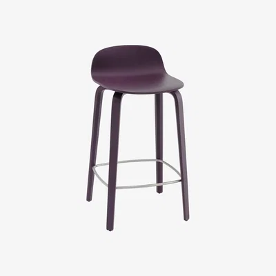 Nordic Nest Muuto Visu barstool 65 cm Dark plum