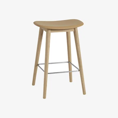 Nordic Nest Muuto Fiber counter stool 65 cm Ochre oak legs