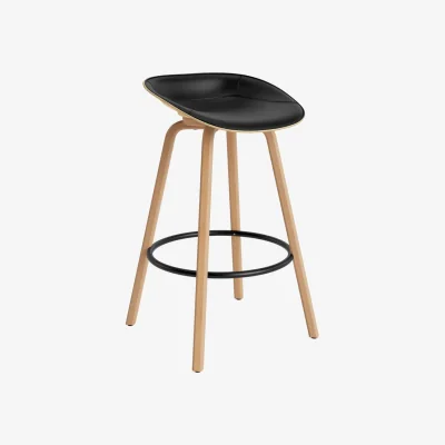 Nordic Nest Normann Copenhagen Mat Barstool 75 cm front upholstery Ultra 41599-hemp-beech-black steel