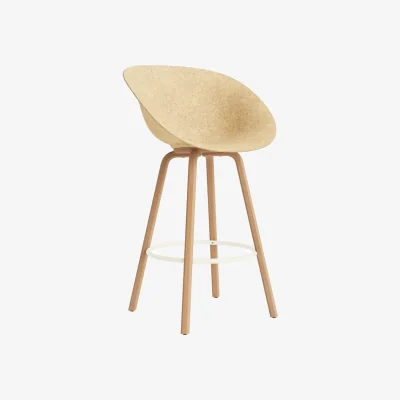 Nordic Nest Normann Copenhagen Mat Bar Armchair armchair 75 cm Hemp-beech-cream steel