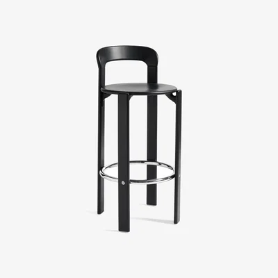 Nordic Nest HAY Rey bar stool 75 cm Deep black