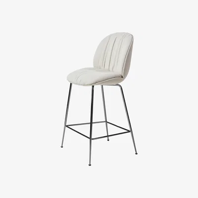 Nordic Nest GUBI Beetle Soft bar stool 65 cm fully upholstered Sunday Dedar 112-antik brass