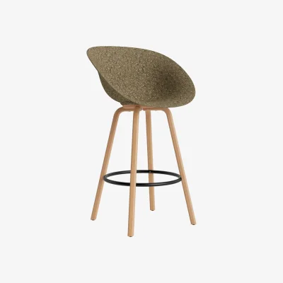 Nordic Nest Normann Copenhagen Mat Bar Armchair armchair 75 cm Seaweed-beech-black steel
