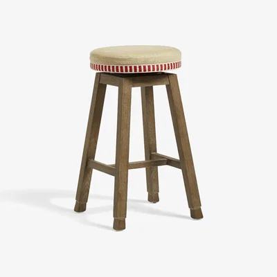 OKA OKA, Weston Bar Stool - Hemp, Bar Stools, Linen, Plain