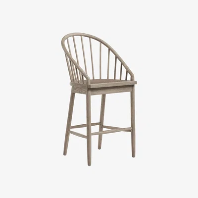 OKA Elder Bar Stool - Antique Grey