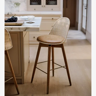 OKA OKA, Rotan Bar Stool - Natural, Bar Stool