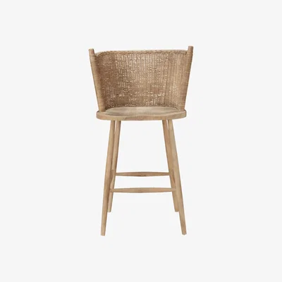 OKA OKA, Taino Bar Stool - Natural, Bar Stools, Wood, Plain