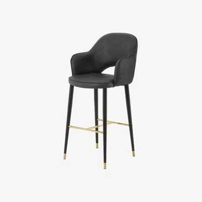 Olivia's Mindy Brownes Hadley Highback Stool (Black)