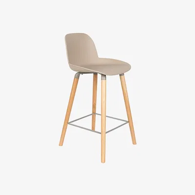 Olivia's Zuiver Albert Kuip Bar Stool Taupe / Taupe / Large