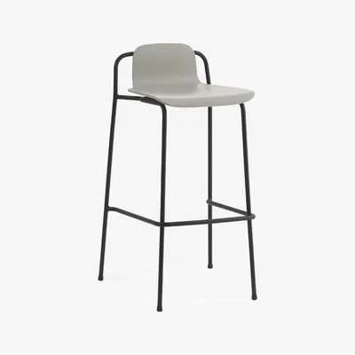 Olivia's Normann Copenhagen Studio Barstool Black Steel / Light Grey