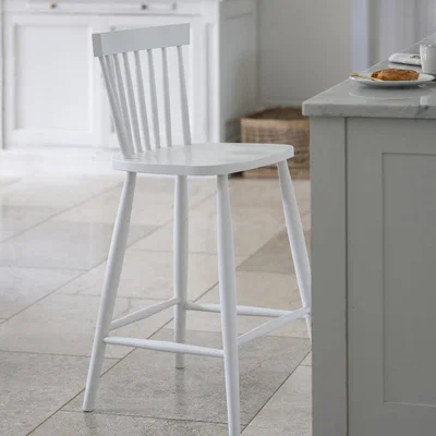 Olivia's Garden Trading Spindle Bar Stool in Lily White