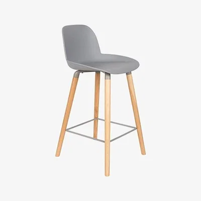 Olivia's Zuiver Albert Kuip Bar Stool Light Grey / Light Grey / Large