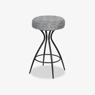 Olivia's Liang & Eimil Hydra Bar Stool Boucle Sand And Matt Black
