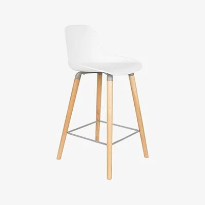 Olivia's Zuiver Albert Kuip Bar Stool White (2pk) | Outlet