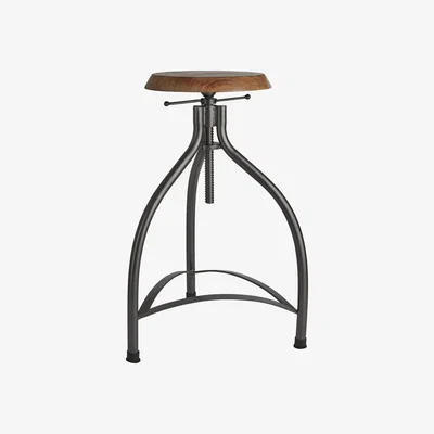 Olivia's Industville Cooper Solid Wood & Metal Adjustable Bar Stool - 34 inch