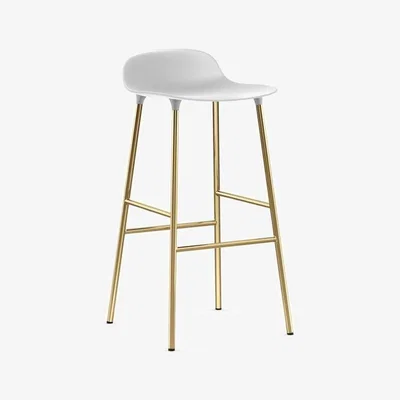 Olivia's Normann Copenhagen Form Barstool Brass / White