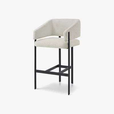 Olivia's Liang & Eimil Tatler Bar Stool Boucle Sand