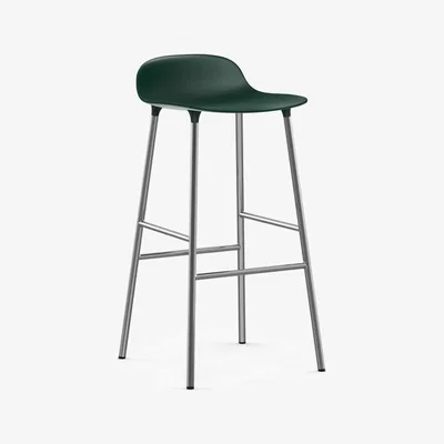 Olivia's Normann Copenhagen Form Barstool Chrome / Green