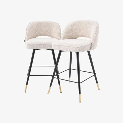 Olivia's Eichholtz Cliff Counter Stool Boucle Cream