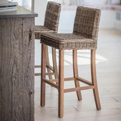 Olivia's Garden Trading Bembridge Natural Bar Stool in Natural