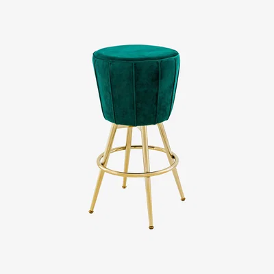 Olivia's Eichholtz Bolton Bar Stool Green Velvet