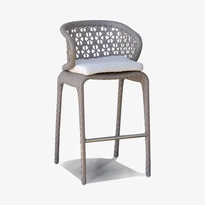 Olivia's Skyline Journey Outdoor Bar Stool in Perla
