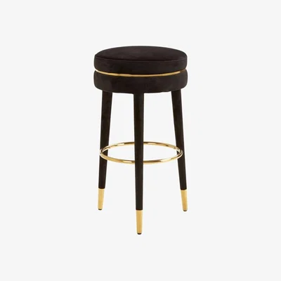 Olivia's Olivia's Clara Bar Stool in Black Velvet Finish