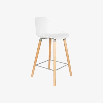 Olivia's Zuiver Albert Kuip Bar Stool White / White / Small