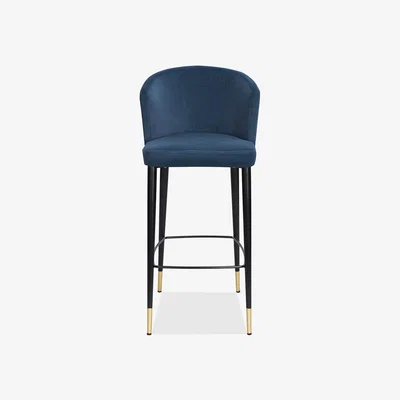 Olivia's Liang & Eimil Elica Stool Gainsborough Cobalt Blue Velvet