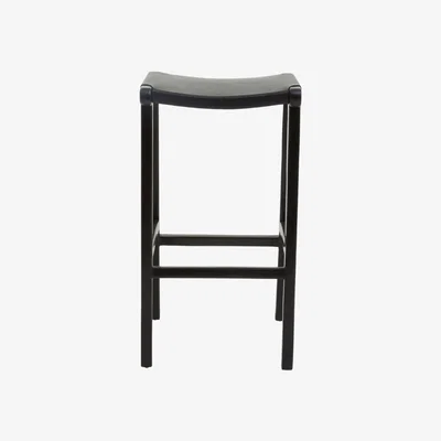 Olivia's Olivia's Kendri Bar Stool in Black Leather | Outlet