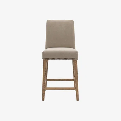 Olivia's Gallery Interiors Set of 2 Rom Bar Stool in Cement