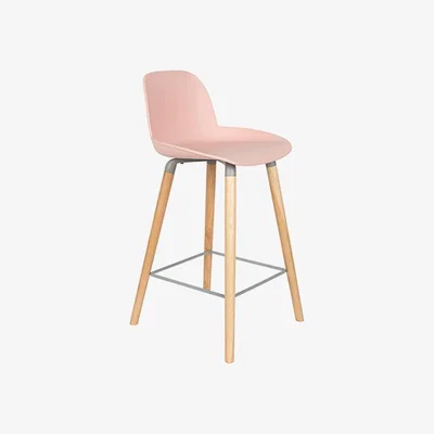 Olivia's Zuiver Albert Kuip Bar Stool Old Pink / Old Pink / Small