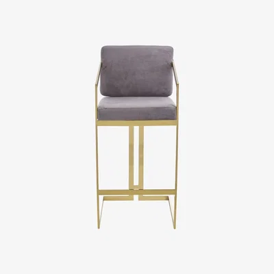 Olivia's Olivia's Anna Grey Bar Stool Gold Frame | Outlet