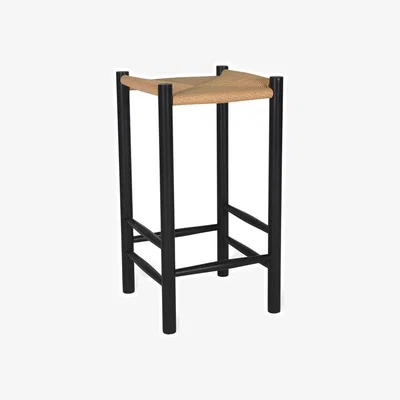 Olivia's Garden Trading Longworth Bar Stool with Black Frame in Oak