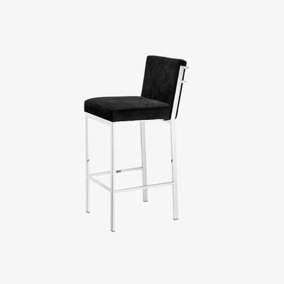 Olivia's Eichholtz Scott Bar Stool Black Velvet