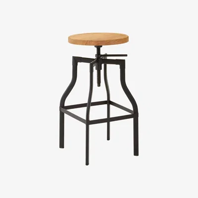 Olivia's Olivia's Soft Industrial Collection - Iron Foundry Ash Bar Stool