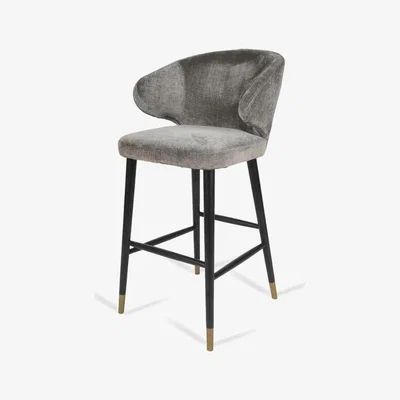 Olivia's RV Astley Arrone Black And Antique Brass Barstool