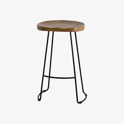 Olivia's Hill Interiors Franklin Hardwood Shaped Barstool