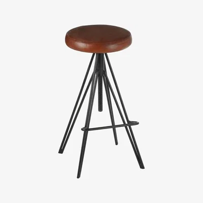 Olivia's Olivia's Bar Stool Nicole Leather Round