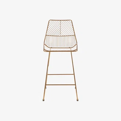 Olivia's Olivia's Soft Industrial Collection - Distance Wire Tapered Bar Chair in Gold